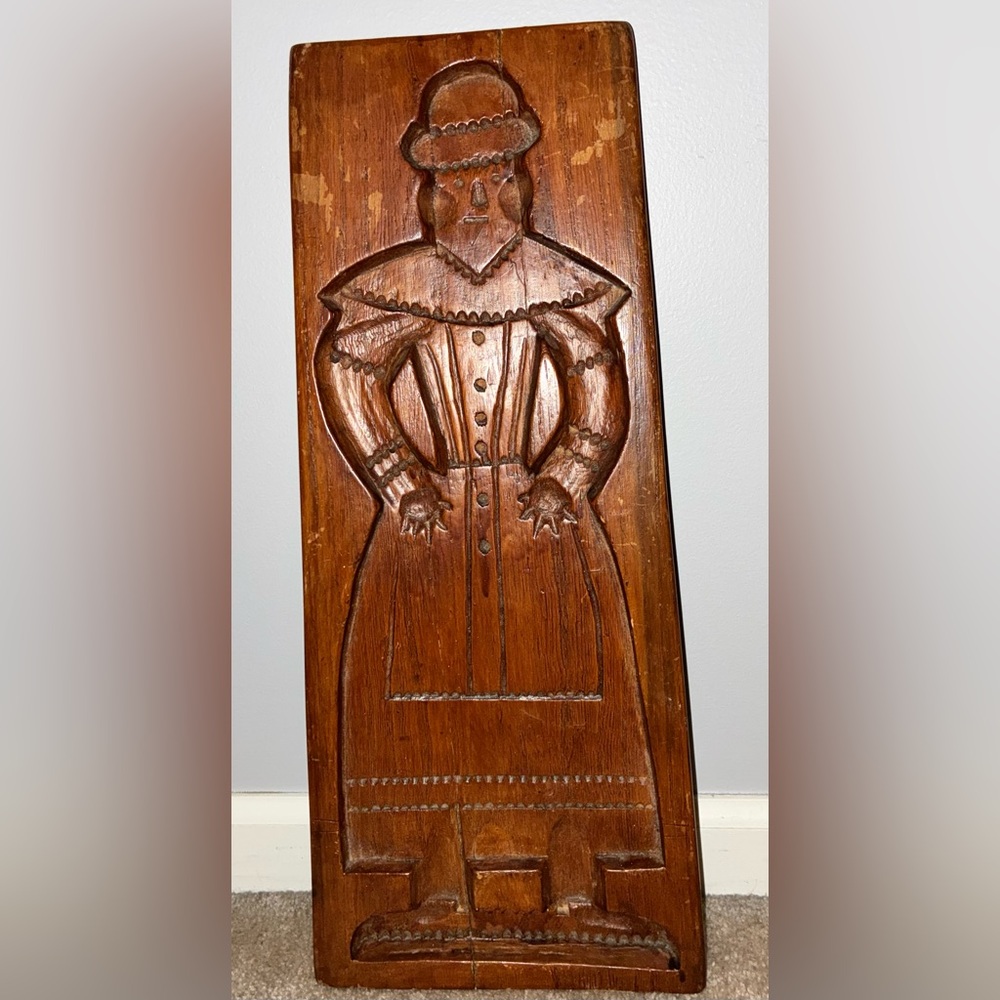 Carved Wooden Folk Art Panel — Brown Dated from the Late 19th Century